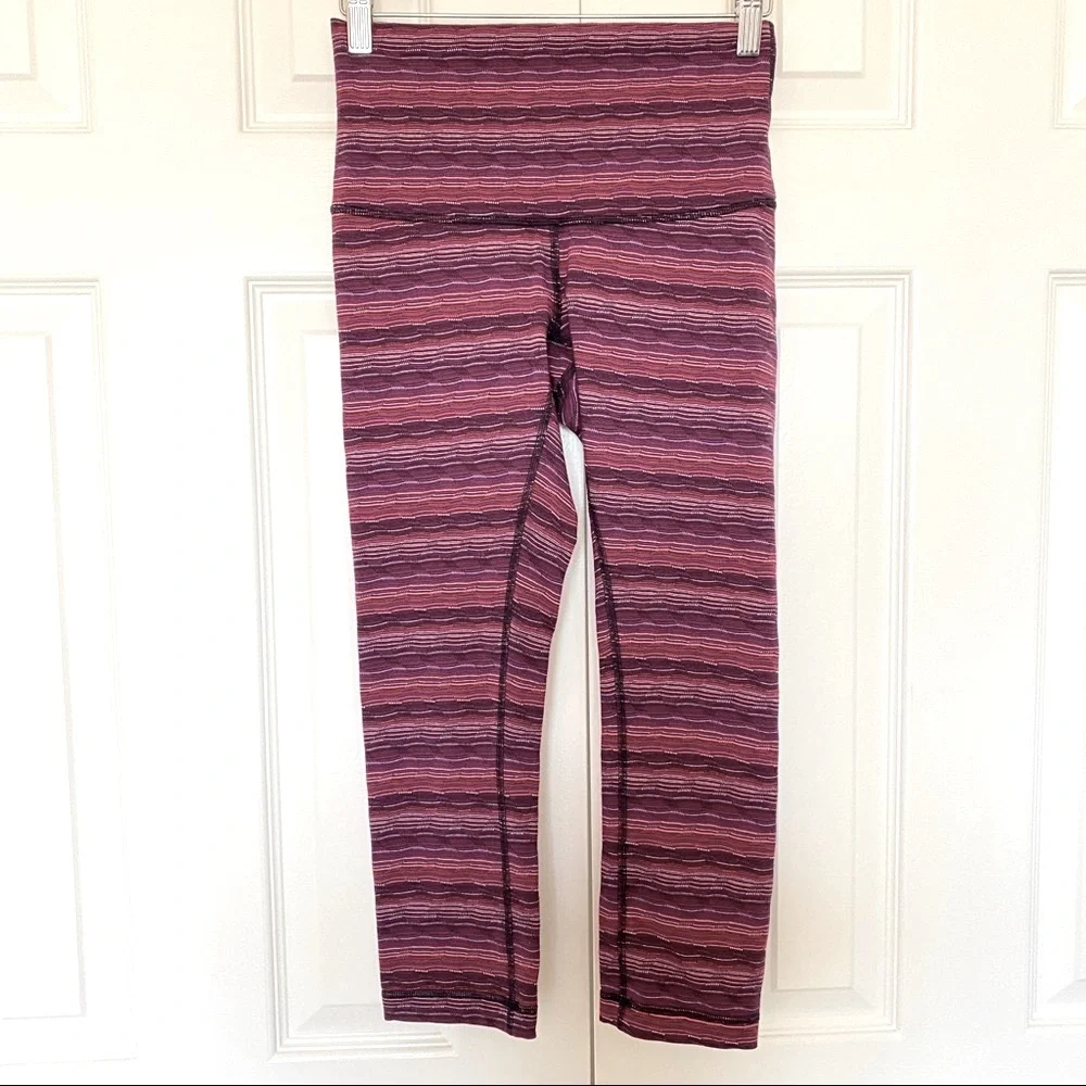 Lululemon Wunder Under Space Dye Plum Leggings